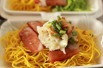Chinese Style BBQ Pork with Egg Noodle