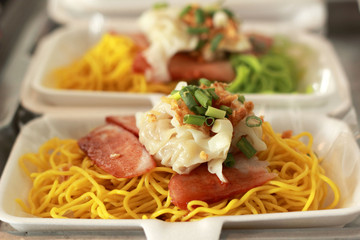 Chinese Style BBQ Pork with Egg Noodle