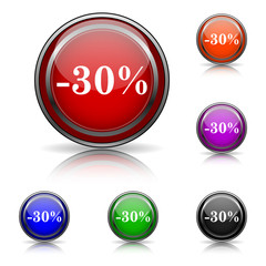 30 percent discount icon