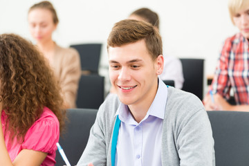 student in the classroom