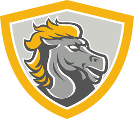 Bronco Horse Head Shield