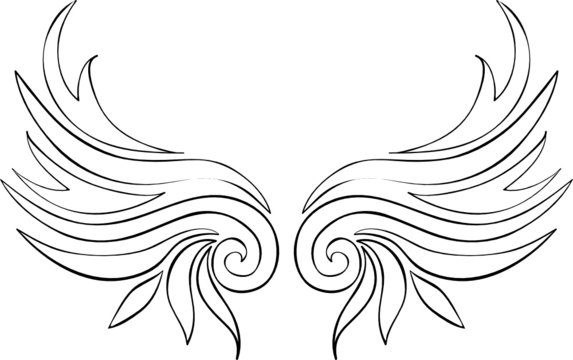 abstrakte Flügel Tattoo