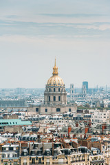 Fototapeta na wymiar L'Hotel National des Invalides skyline over Paris