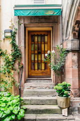 Fototapeta na wymiar Doorway of a Beautiful Old House