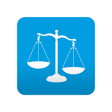 Etiqueta tipo app azul simbolo justicia