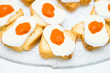 Selection of various canape