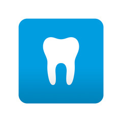 Etiqueta tipo app azul simbolo clinica dental