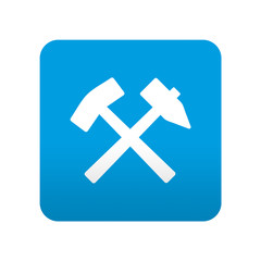 Fototapeta premium Etiqueta tipo app azul simbolo mineria