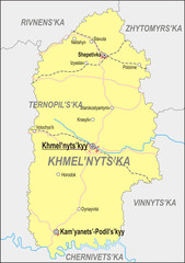 Map of Khmelnytskyi Oblast