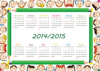 school calendar from 2014 to 2015