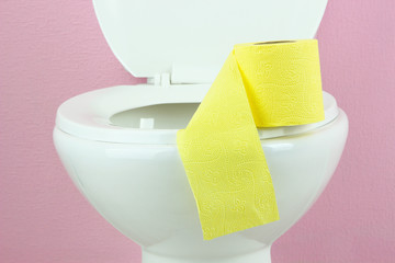 White toilet bowl in  bathroom