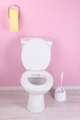 White toilet bowl in  bathroom