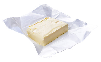 Tasty butter isolated on white