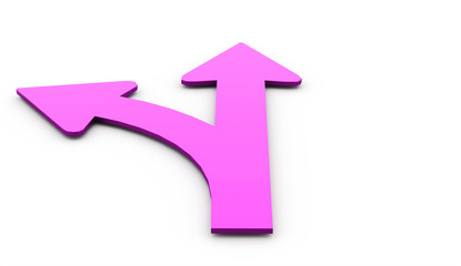 Tree purple arrows rendered isolated