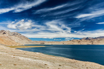 Fototapeta na wymiar Tso Moriri lake in Himalayas, Ladakh, India