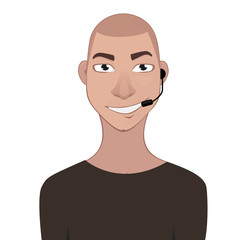 Expressive Man with headphones