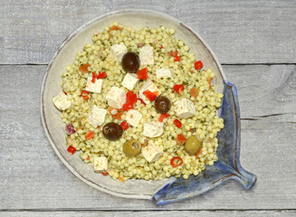 Giant couscous salad with feta