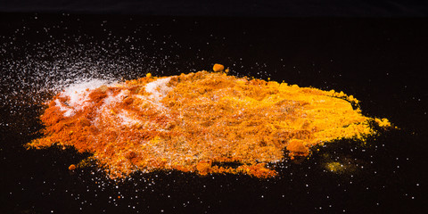 Mix powdered spices background
