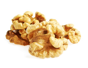 Walnuts isolated on a white background