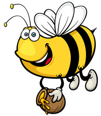Vector illustration of Cartoon Bee