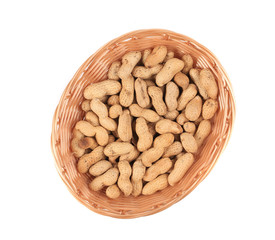 Basket full with peanuts