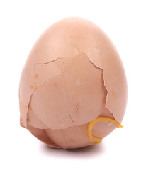 Broken boiled egg.