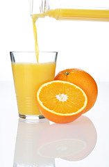 Orange Juice in glass with Splash