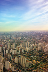 Fototapeta na wymiar Aerial view of Sao Paulo city