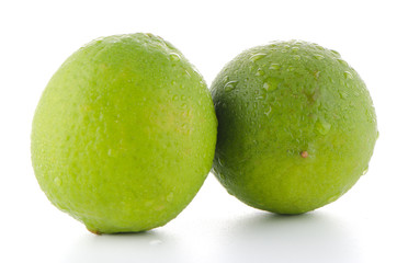 Fresh green limes