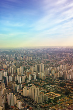 Aerial view of Sao Paulo city © lucato