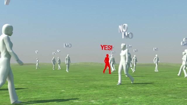 Crowd of People walk  with No above heads