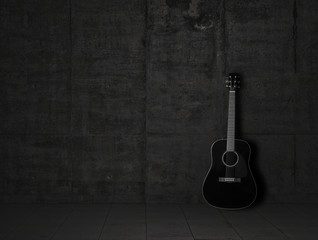 Fototapeta na wymiar guitar leaning