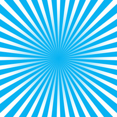 Colorful blue ray sunburst style abstract background