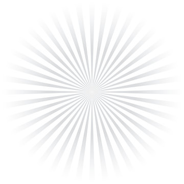 White and gray ray sunburst style abstract background