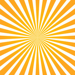 Colorful orange ray sunburst style abstract background