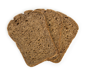 sliced bread isolated on white background