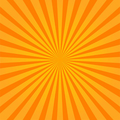 Obraz premium Kolorowy pomarańczowy promień sunburst styl abstrakcyjne tło