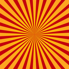Colorful yellow and red ray sunburst style abstract background