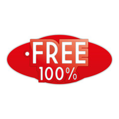 Free Label Isolated On White Background