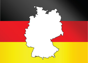 Germany map and flag idea design