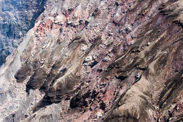 Fototapete Vulkan Cooled lava in Naka dake volcano, Mount Aso, Japan