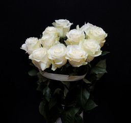 White roses.