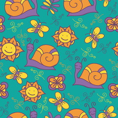 Naklejka premium Colorful background. Seamless texture. Vector art