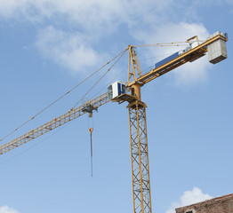 High crane on a building site