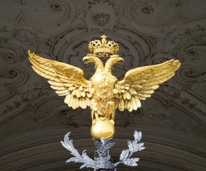 The two-headed eagle on the gates of the Winter Palace
