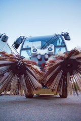 special sweeper machine cleans city road