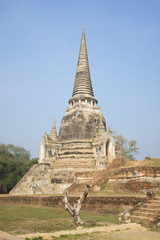 Fototapeta na wymiar Chedi Wat Phra Si Sanphet. The Ayutthaya