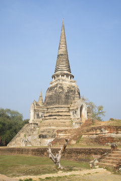 Chedi Wat Phra Si Sanphet. The Ayutthaya