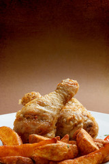 Roasted chicken drumstick