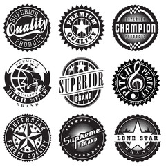 Set of Vintage Retro Labels